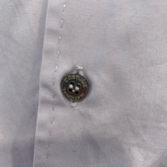 Costume National Blue Slim Fit Shirt Size 38 - Picture 4 of 9